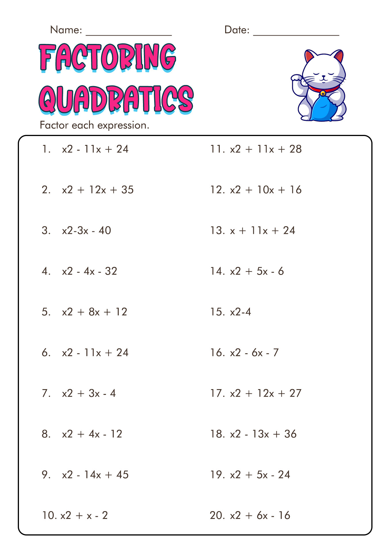 18 Best Images of Factoring Using GCF Worksheet.pdf Greatest Common