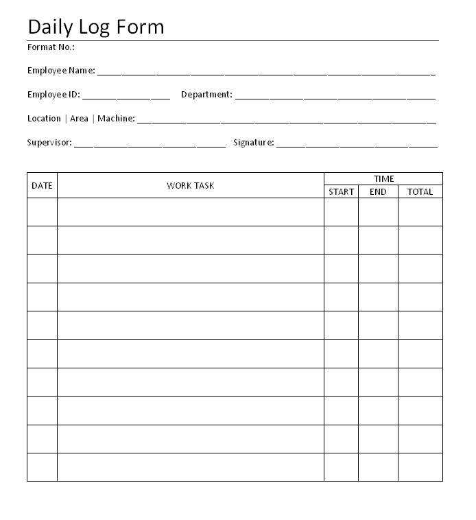 Construction Job Log Template | HQ Template Documents