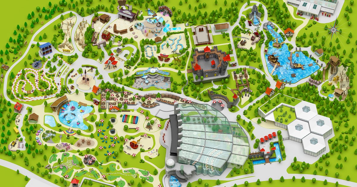 Funpark Map minimalistisches Interieur