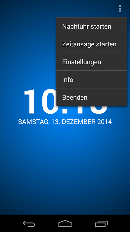 Zeitansage Sag mir die Zeit AndroidApps auf Google Play
