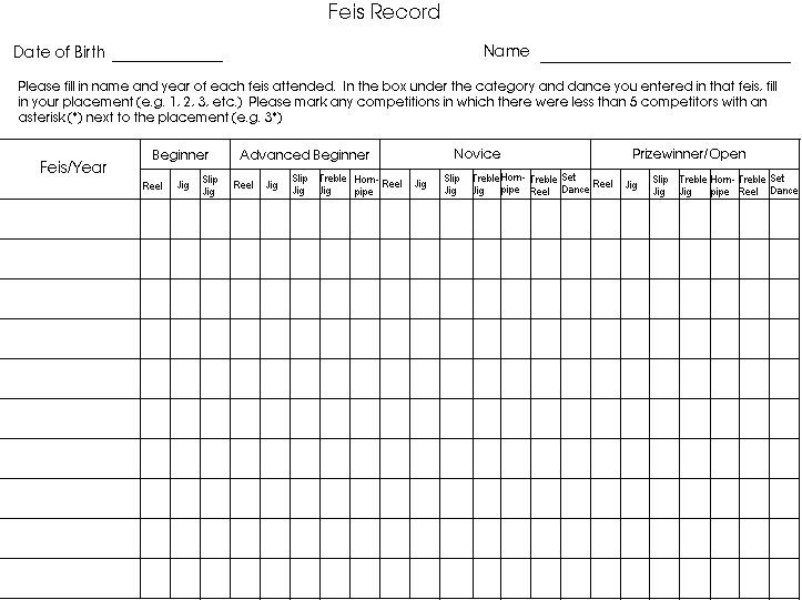 High Jump Score Sheet [] New Concept