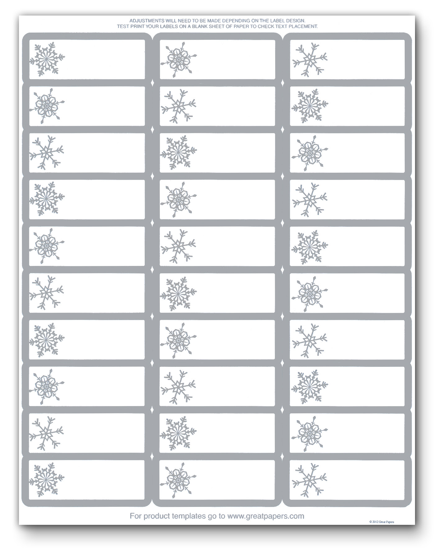 Downloadable Free Printable Christmas Address Labels