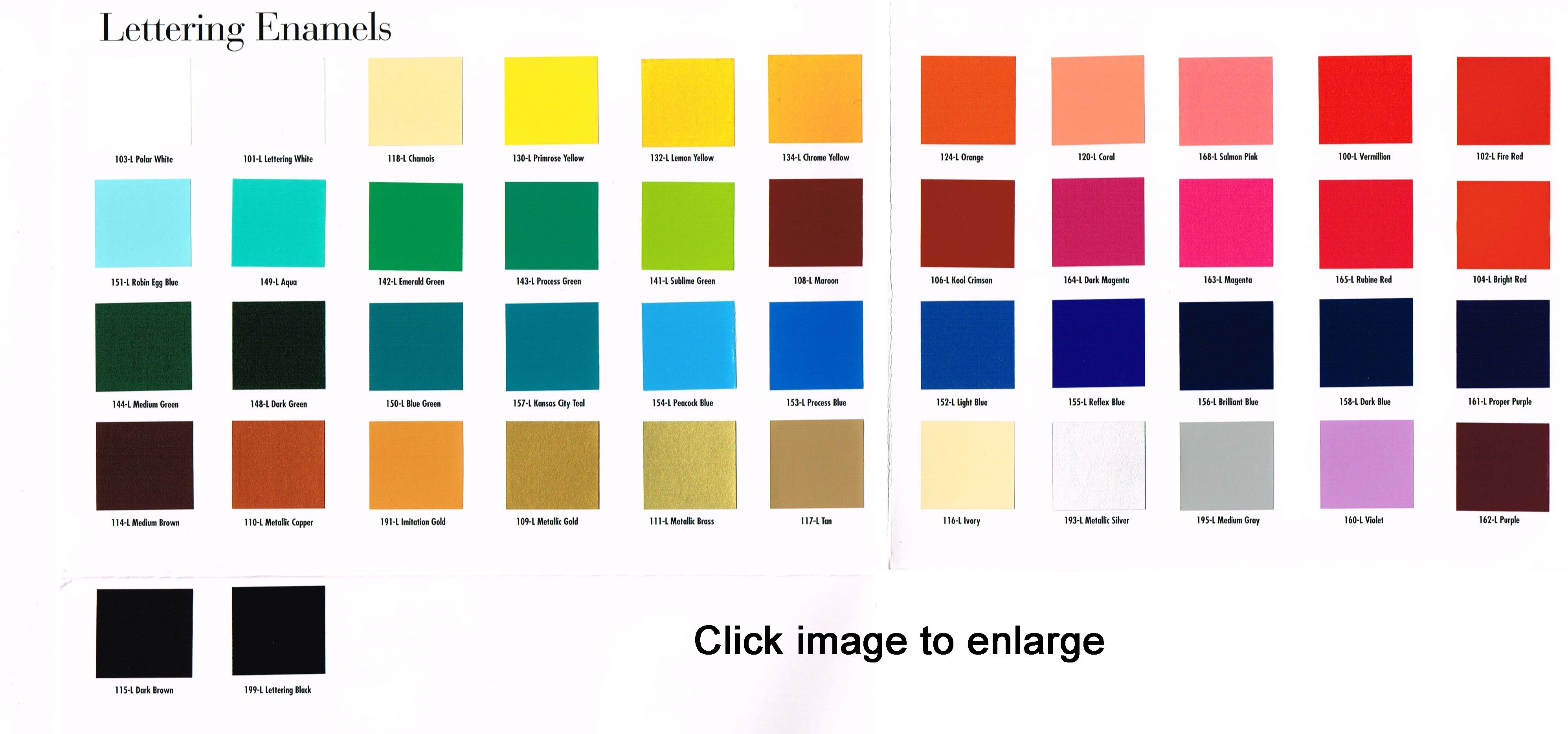 1 Shot Paint Color Chart | Home Decor Ideas