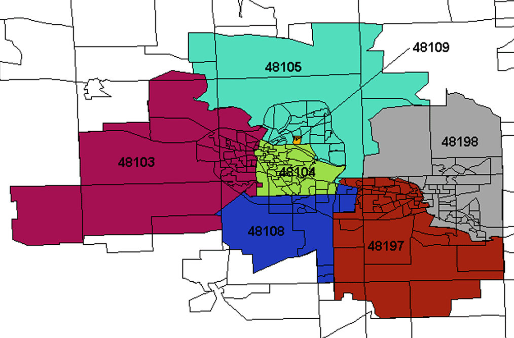 Ann Arbor Zip Code Map Zip Code Map Ann Arbor Tourist Map Of English