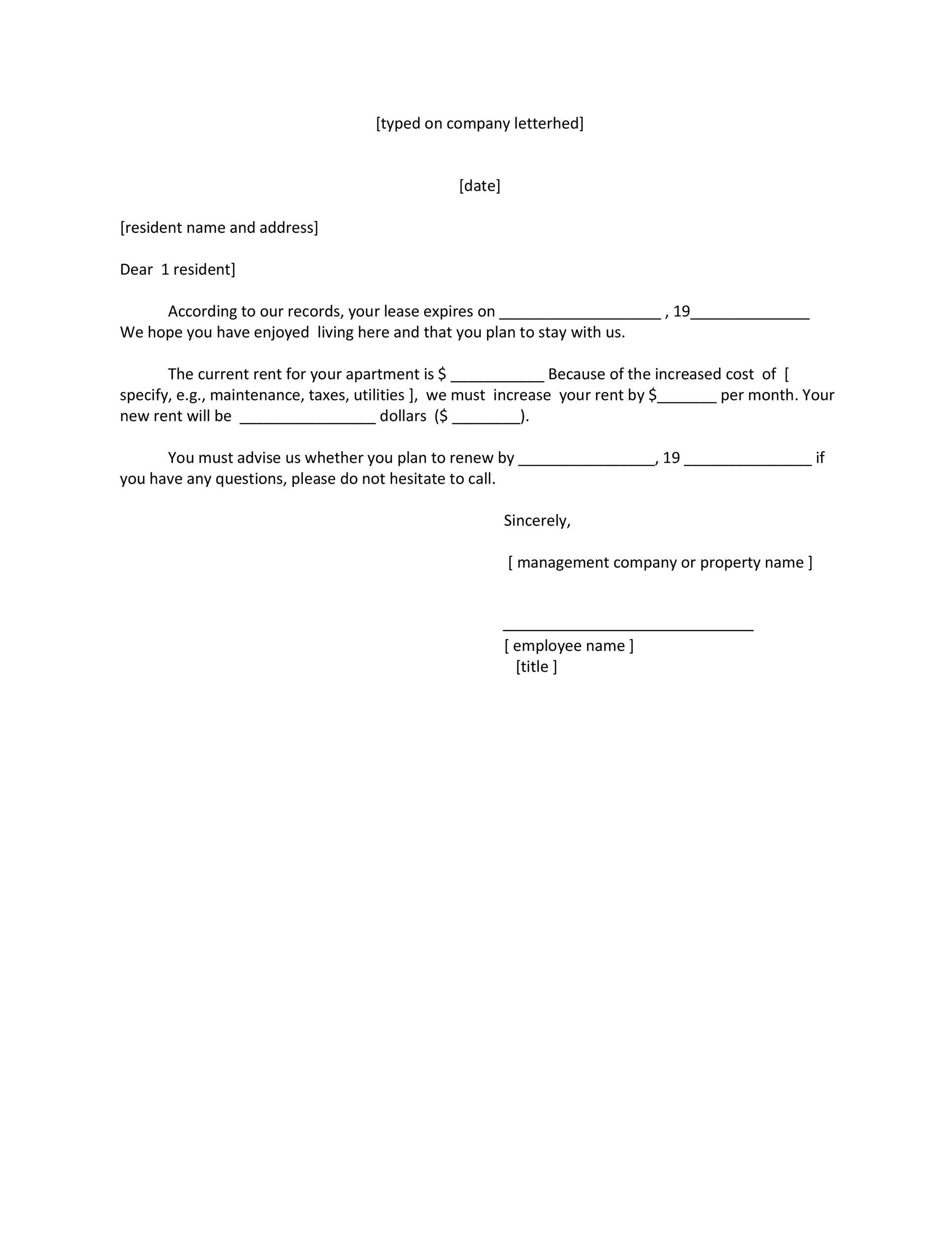 Lease Non Renewal Letter To Landlord Sample | PDF Template