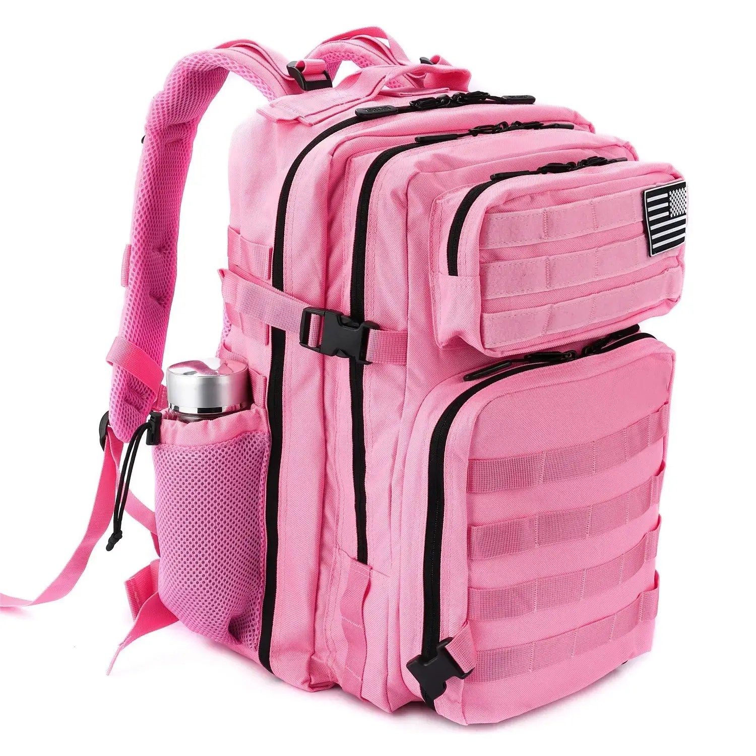 45L Large Gym Backpack W/Cup Holders Pink LHI
