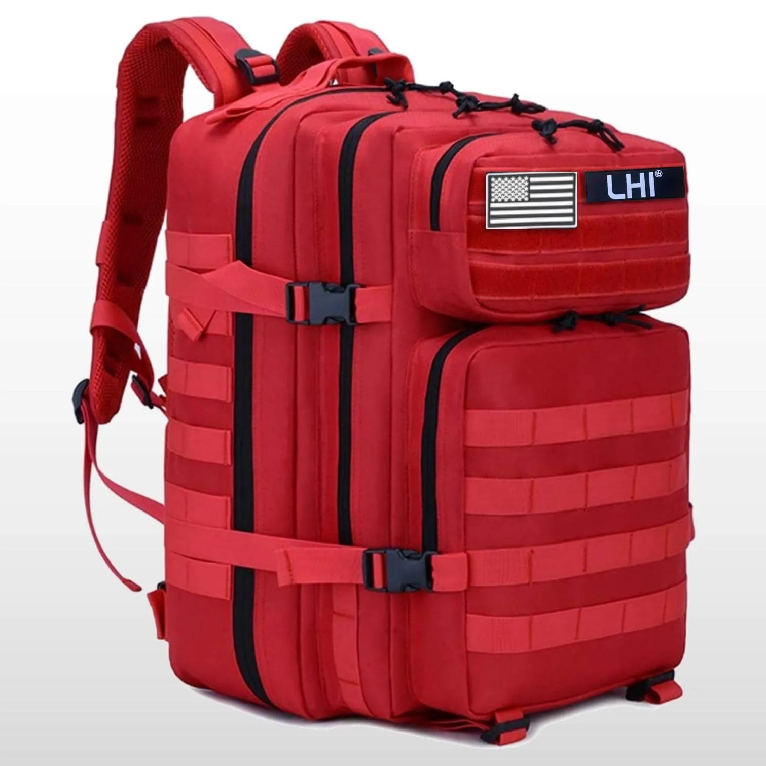 45L Large Basic Gym Backpack Red LHI