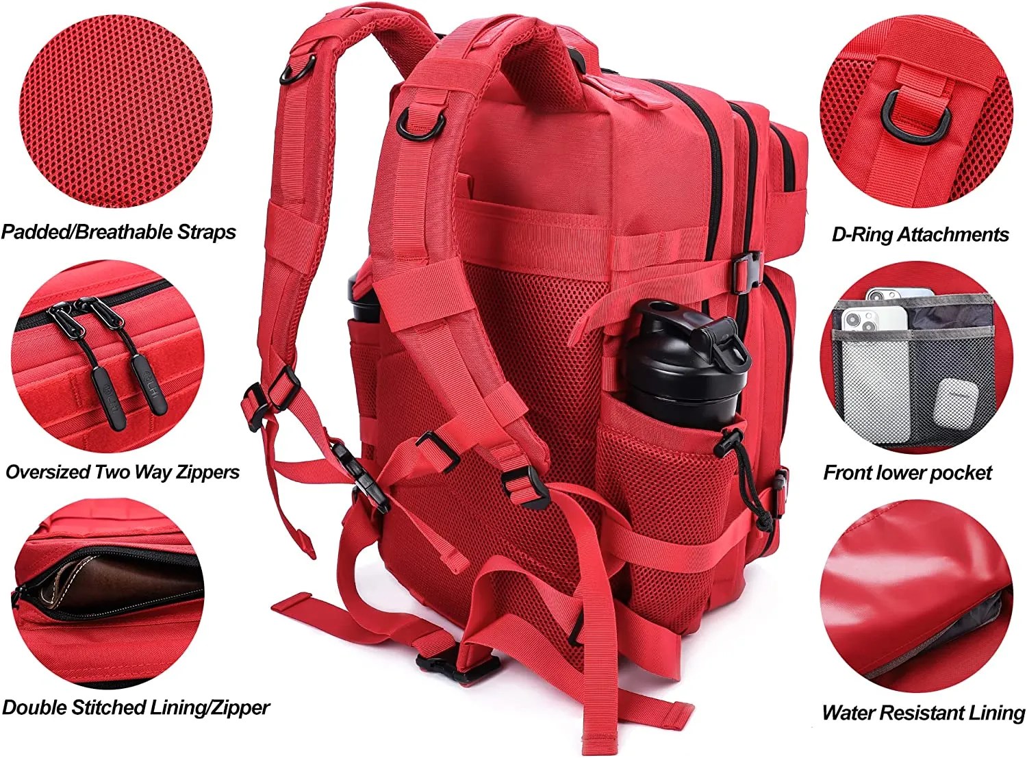 45L Meal Prep Management Backpack Red LHI