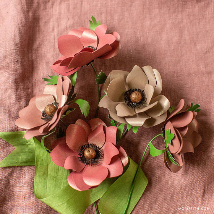 Lia Griffith Frosted Paper Anemones for Fall