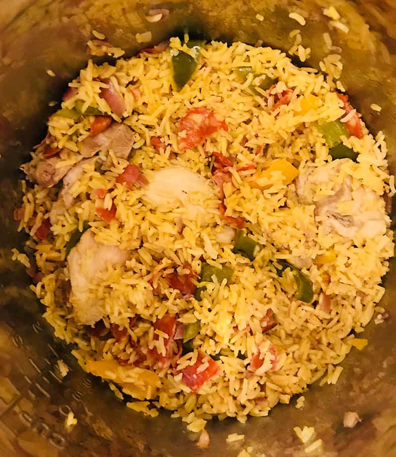 One Pot Spanish Chicken and Rice for Instant Pot (or any electric pressure cooker) Liana's Kitchen