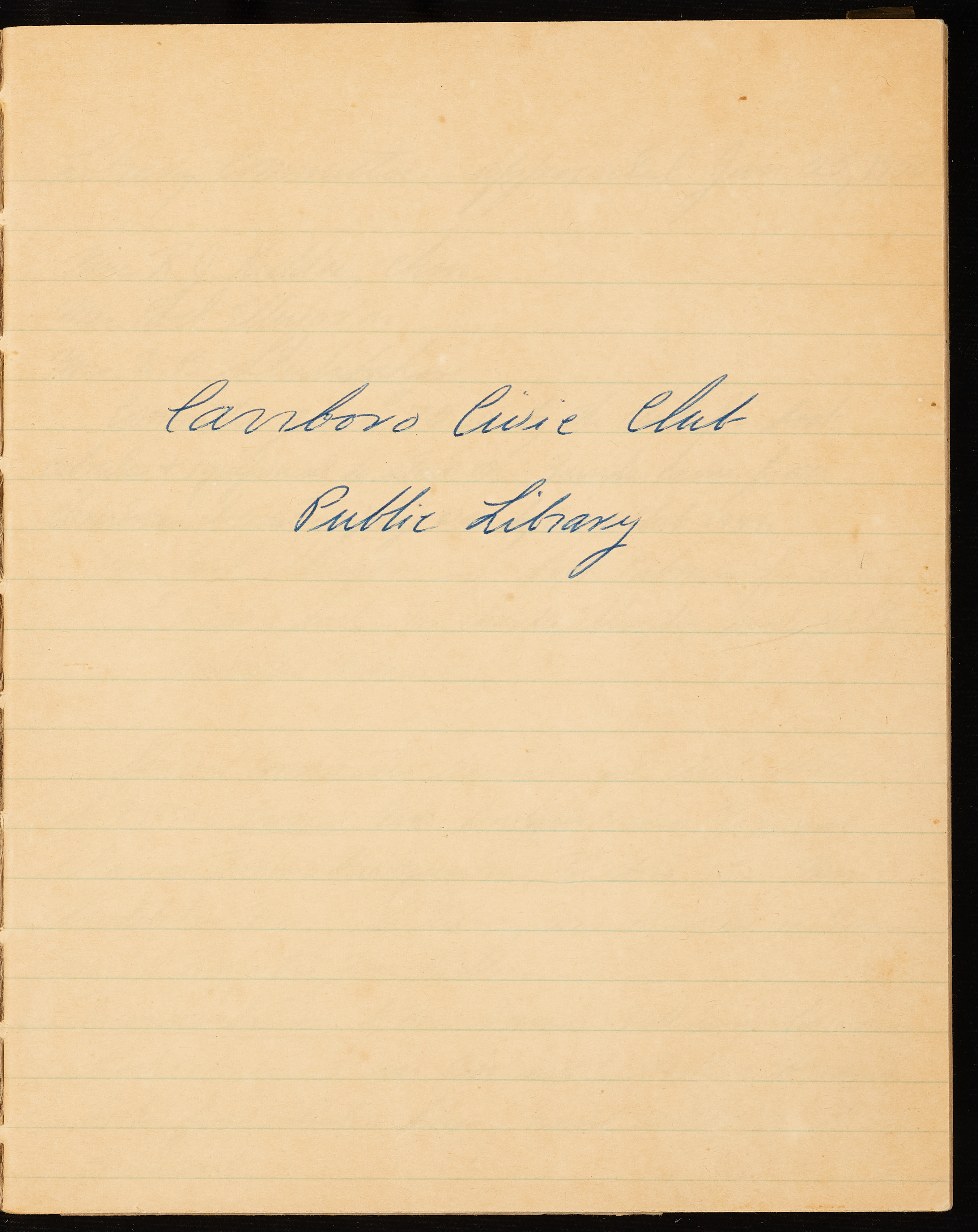 Carrboro Civic Club Public Library Scrapbook