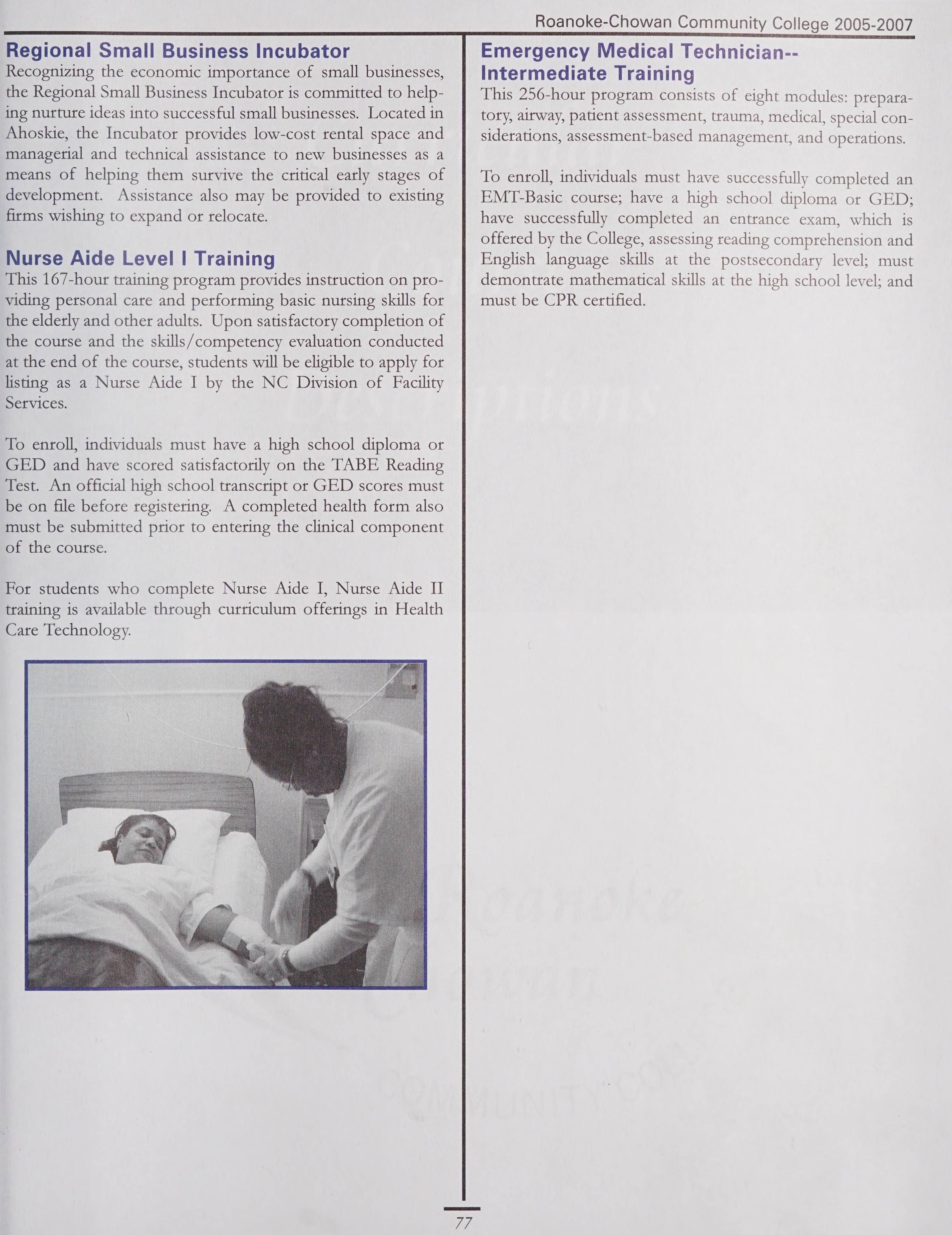 RoanokeChowan Community College 20052007 Catalog