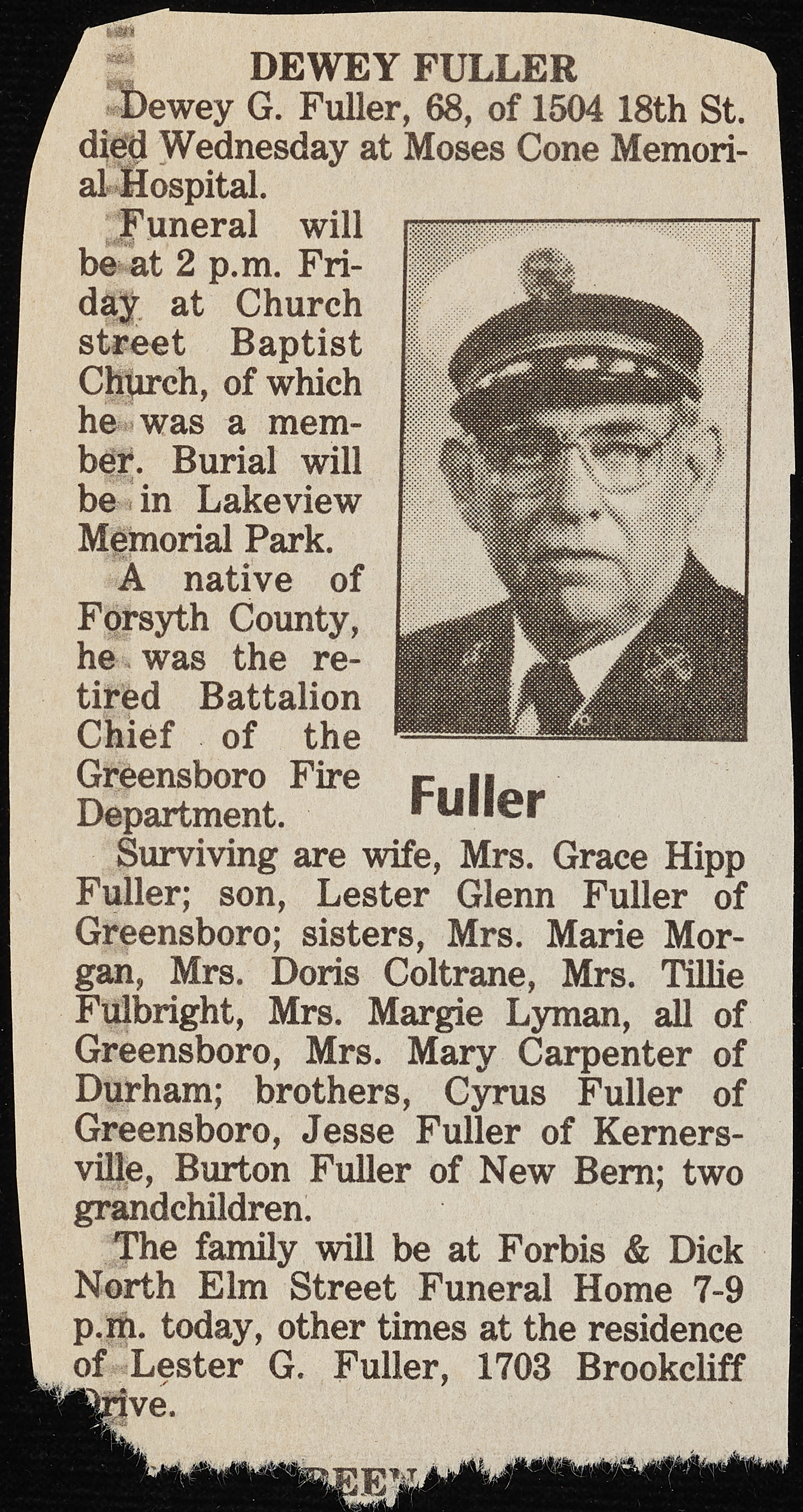 Greensboro Firefighters Newspaper Clippings [1990]