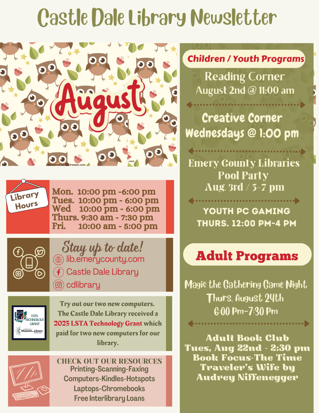 Castle Dale Library Emery County Library System