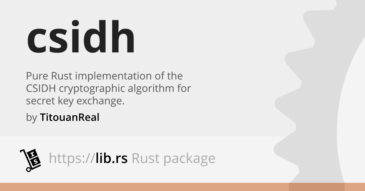 CSIDH — Rust crypto library // Lib.rs