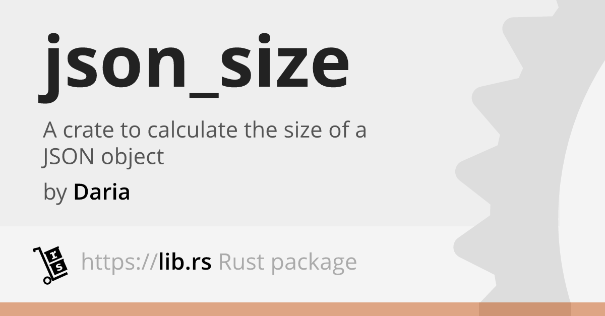 json_size — Rust data encoding library // Lib.rs