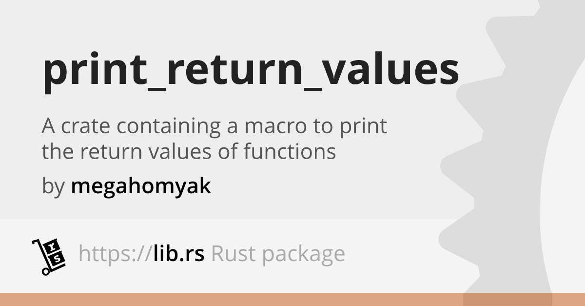 print_return_values — Rust proc macro helper // Lib.rs