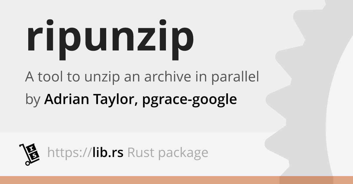 ripunzip — Rust utility // Lib.rs