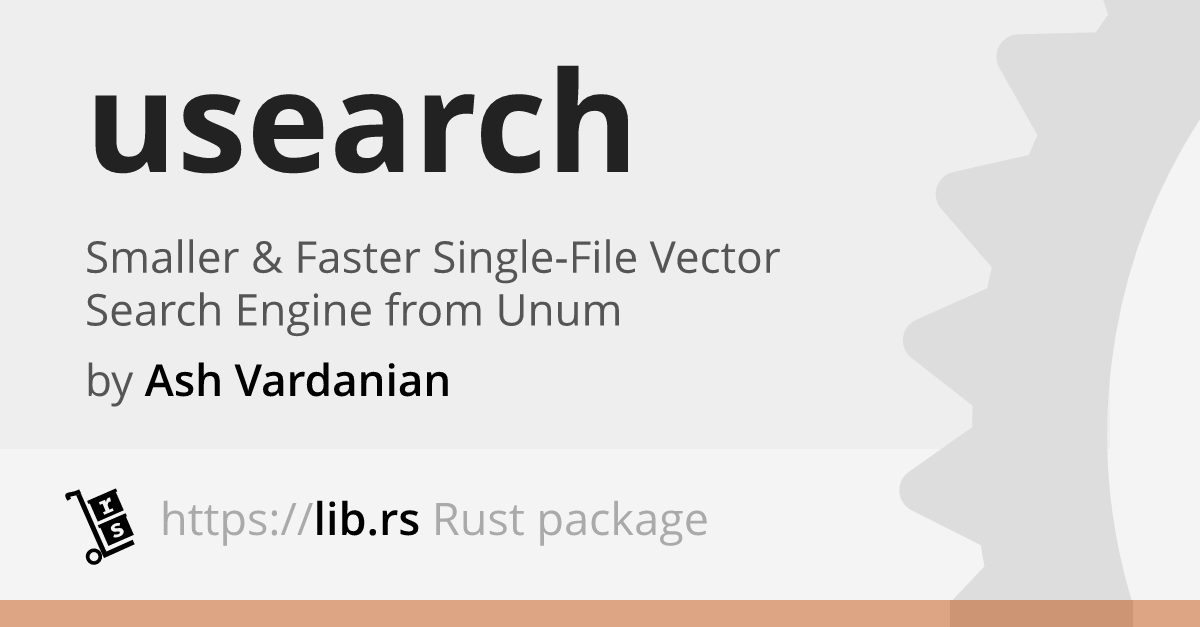 USearch — for debugging in Rust // Lib.rs
