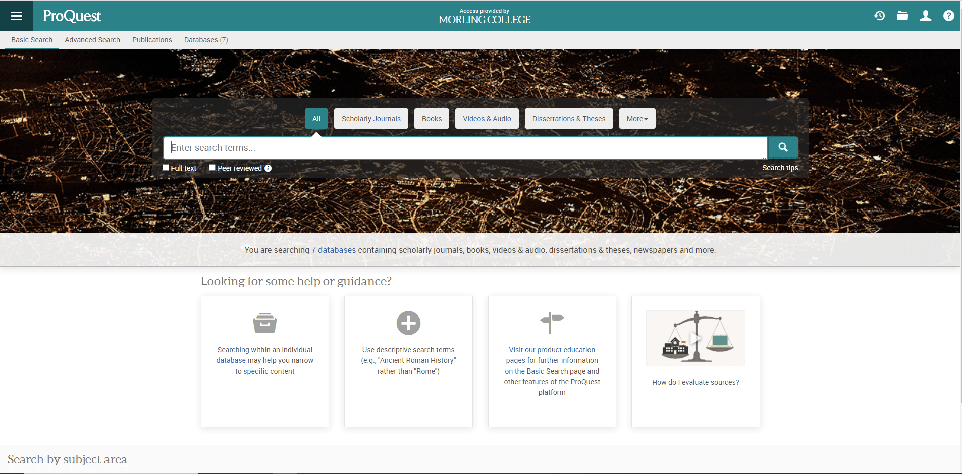 ProQuest Database Putting Faith to Work (PE018) Help Guides at