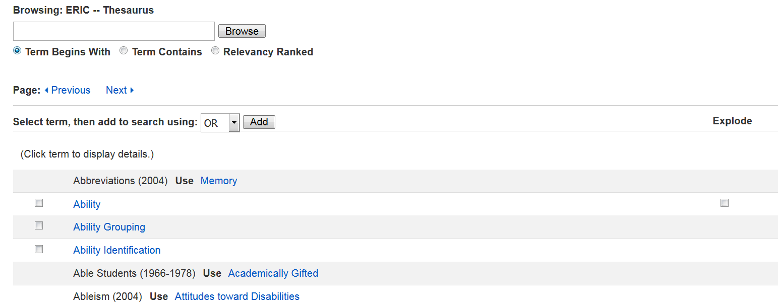 Thesaurus Database Help Library Guides at Charles Sturt University