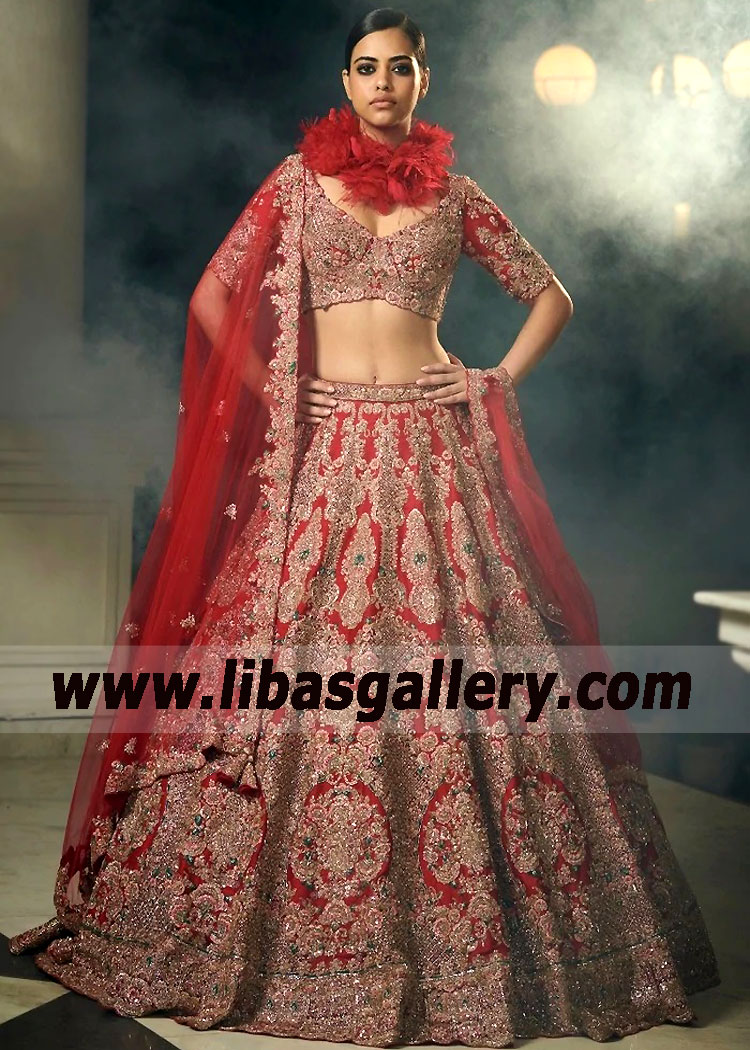 Traditional Red Wedding Dresses Sydney Australia Indian Bridal Lehenga