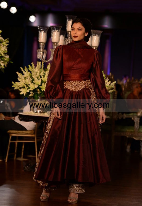 Beautiful South Asian Wedding Dress with Flared Online Anarkali Dresses