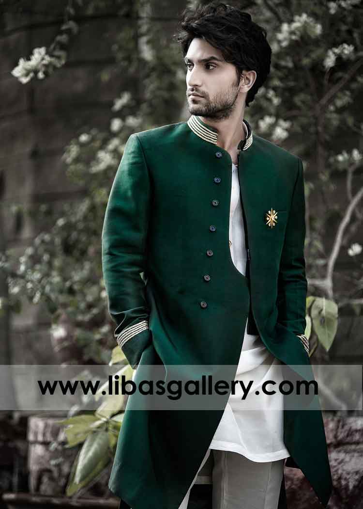 Custom made Pakistani and Indian Wedding Sherwani latest Collection for