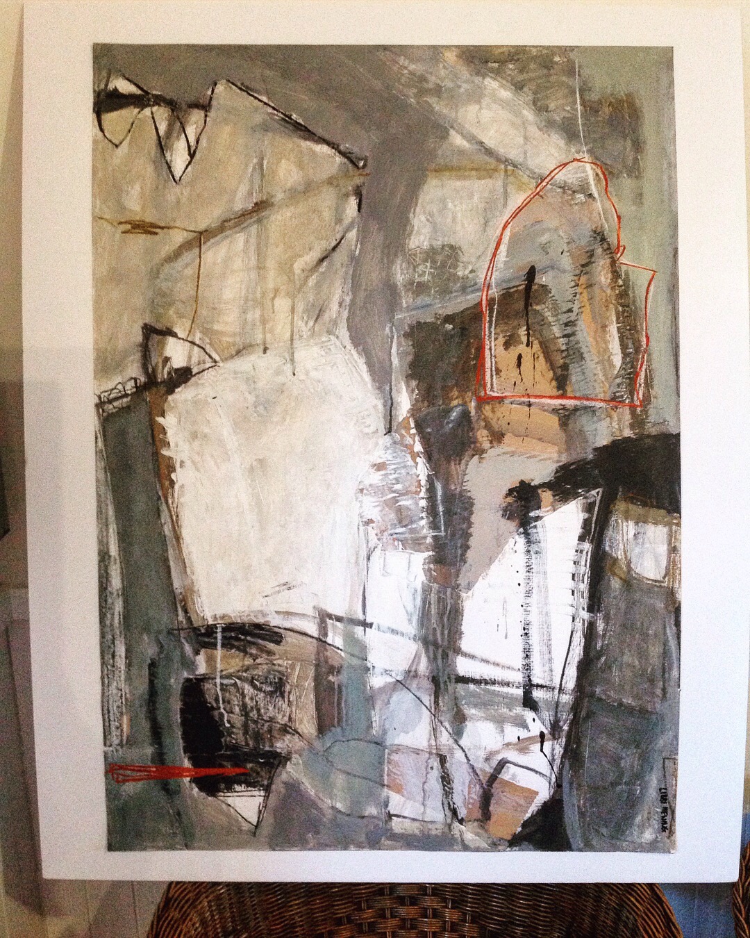 2 large works on paper, working with Thibaut Libby Mewing
