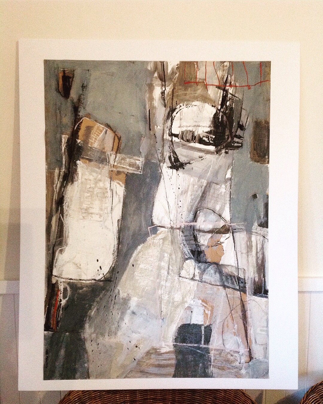 2 large works on paper, working with Thibaut Libby Mewing