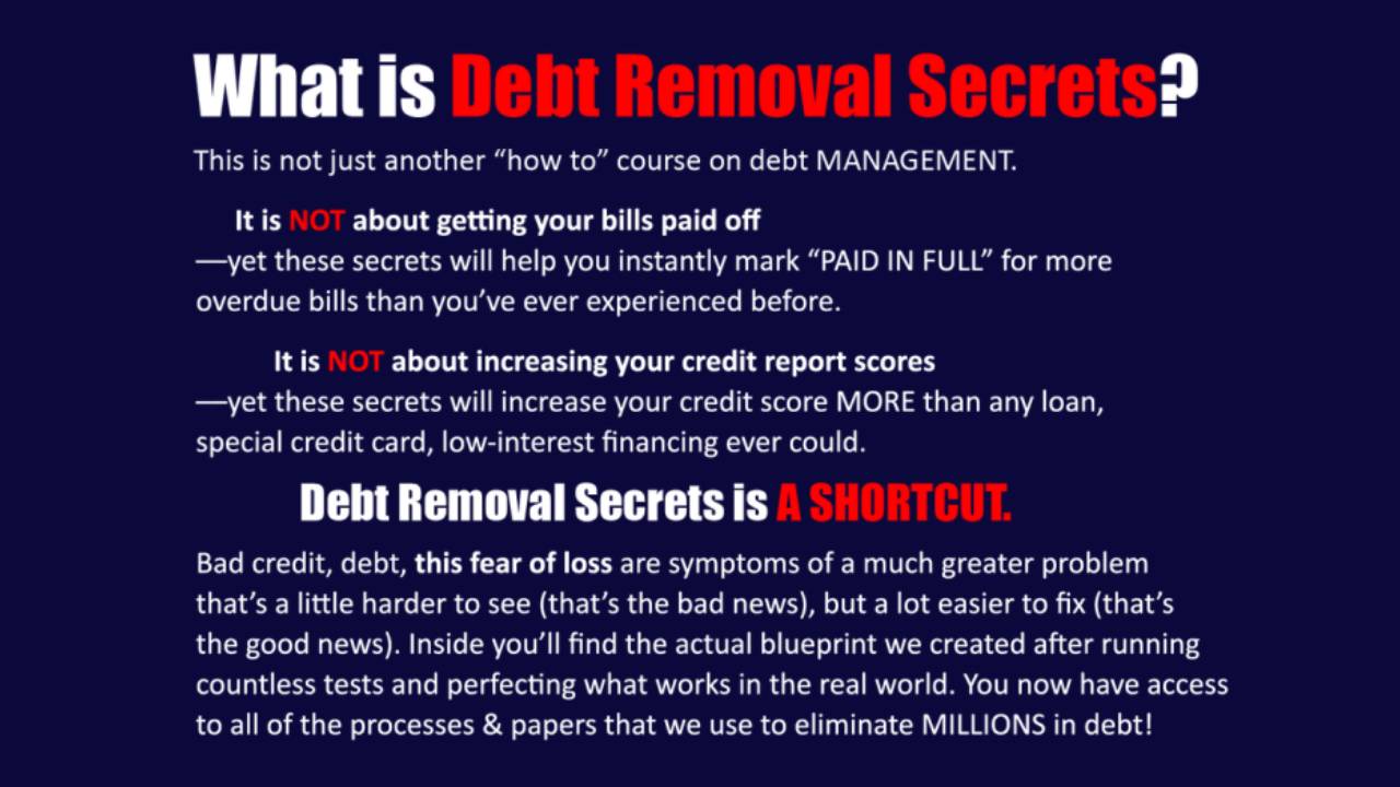 Private Wealth Academy Debt Removal Secrets LibCourse