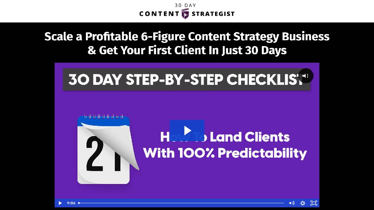 Paul Xavier 30Day Content Strategist LibCourse