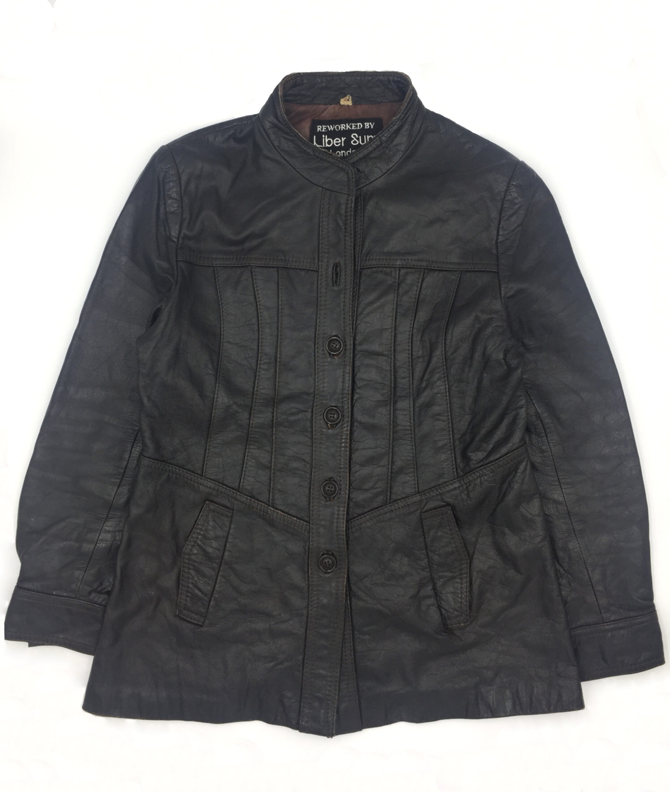 Upcycled Vintage Leather Jacket Liber Sum