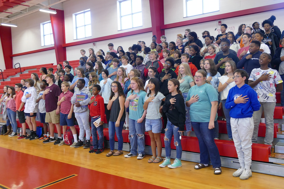 7th Graders from Brewton Middle School Kickoff their American Character