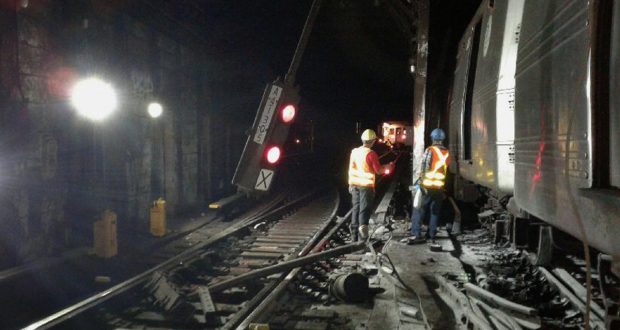 MTA Human error caused subway train derailment Long Island Business News