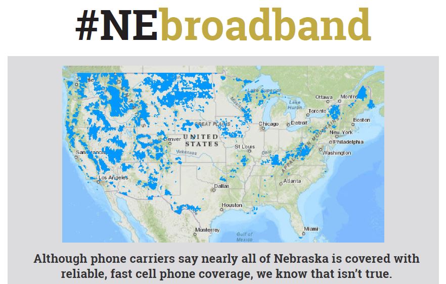 The FCC says the majority of Nebraska is covered with reliable, fast