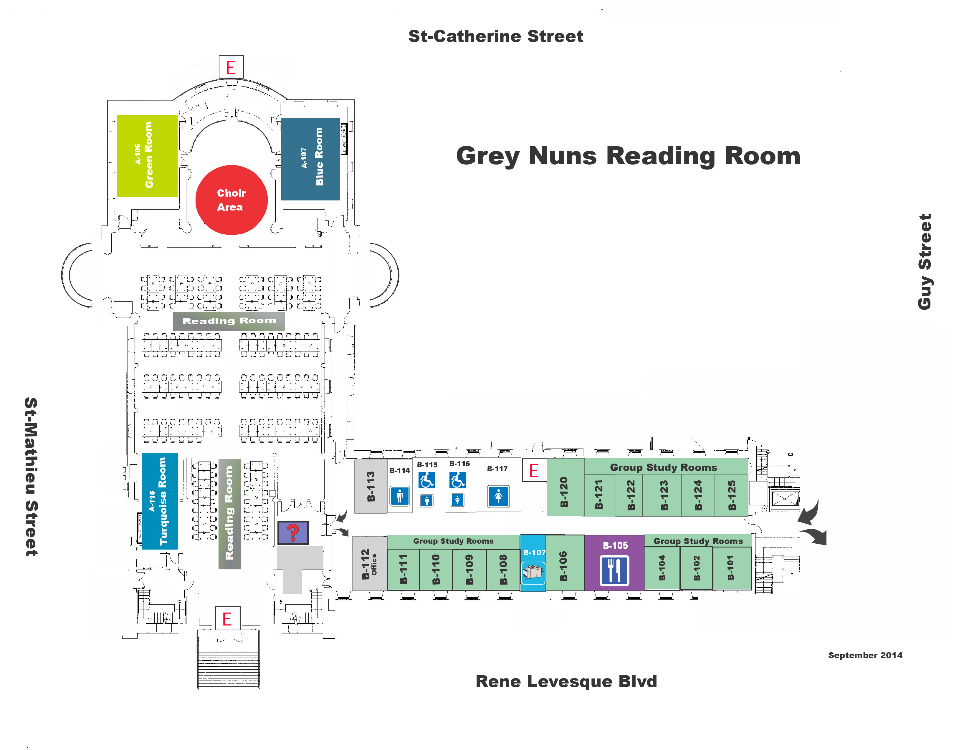 Library floor plans · Locations & hours · Concordia University Library