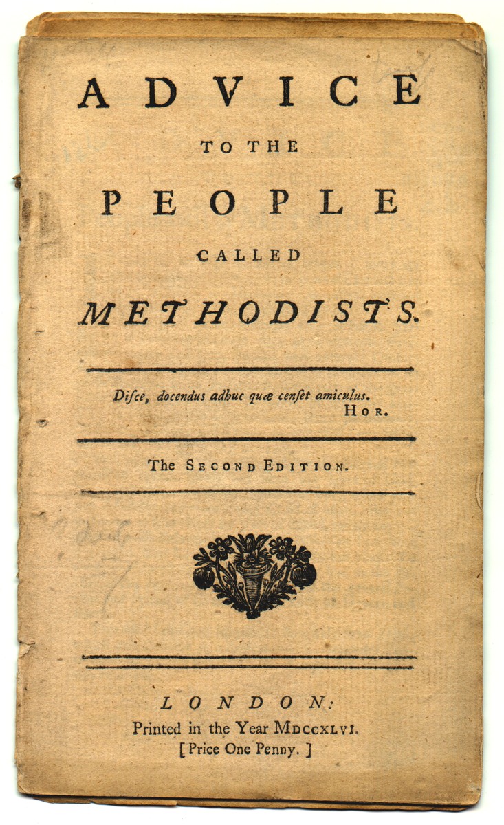 Religious Materials "Advice to the People Called Methodists" by John