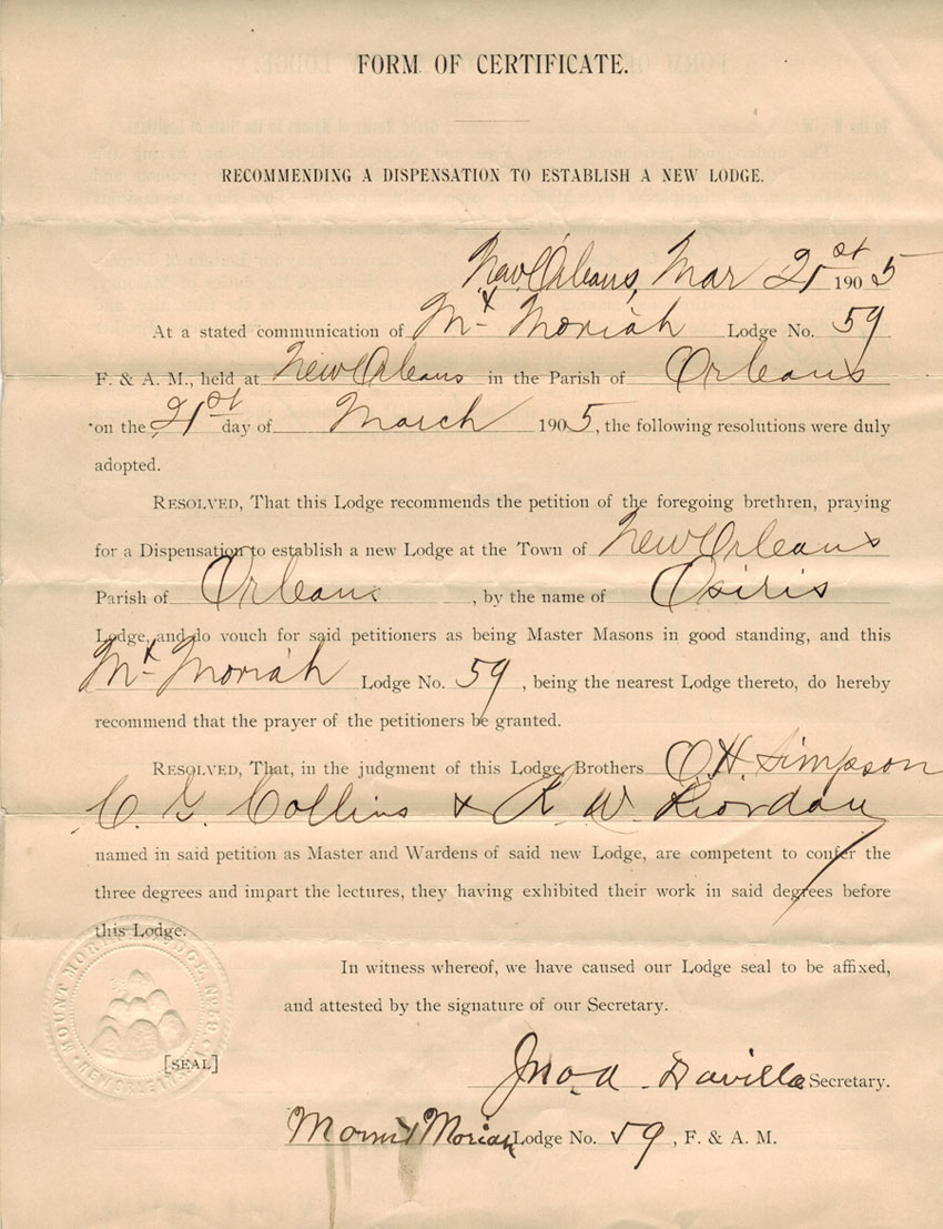 Masonic Governors of Louisiana