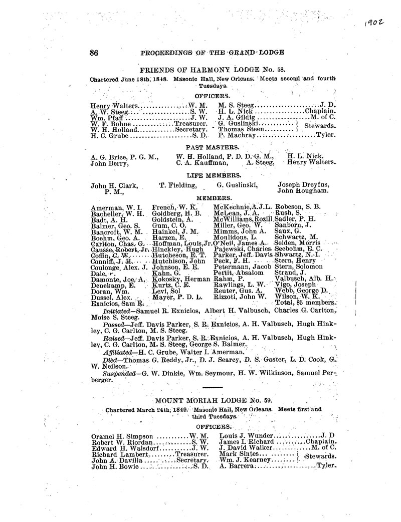 Masonic Governors of Louisiana