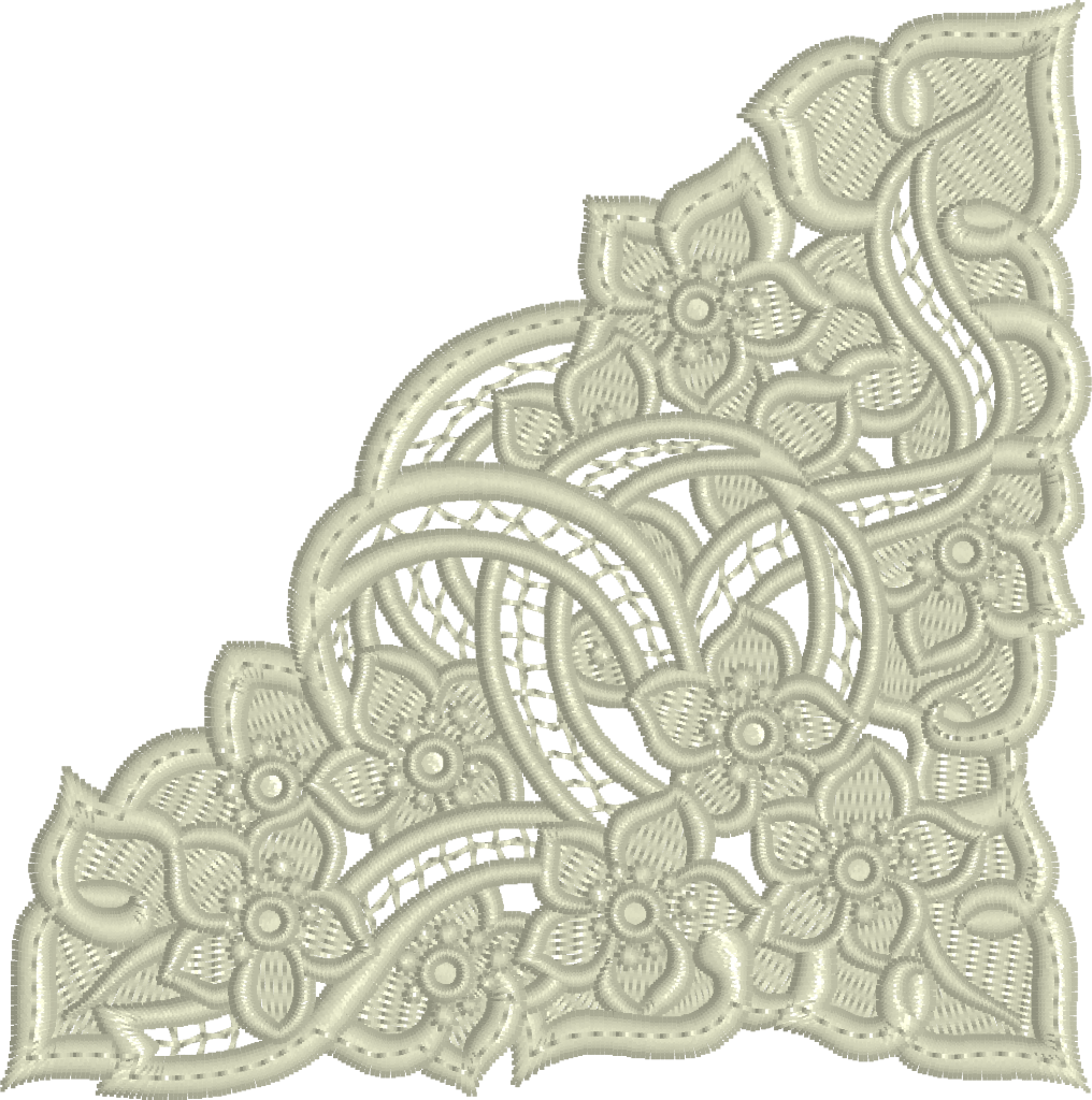 Free Standing Lace Floral Corner