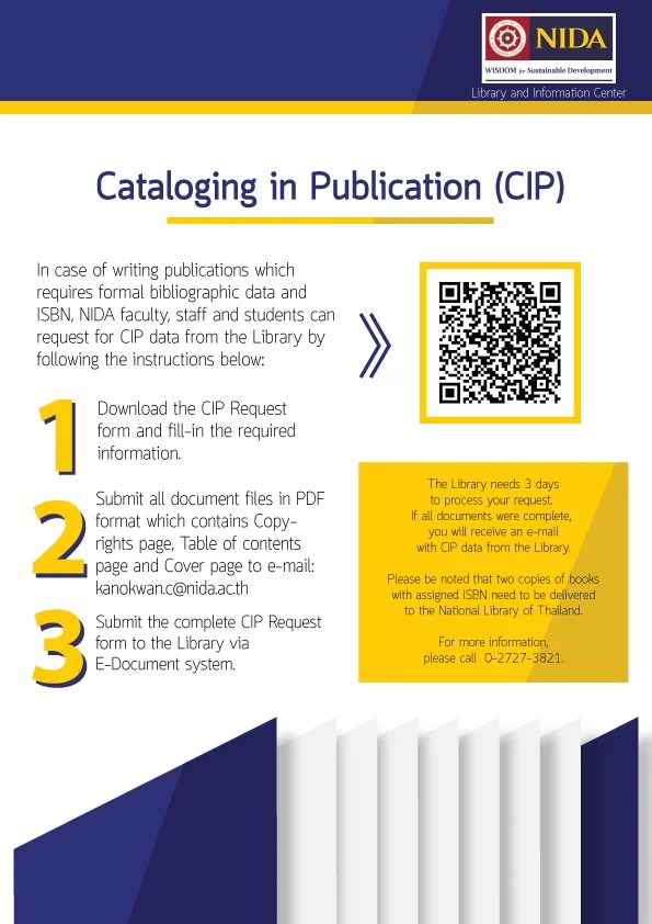 Cataloging in Publication (CIP) service Library and Information Center