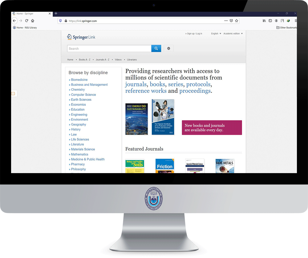 Springer Link NSU Library