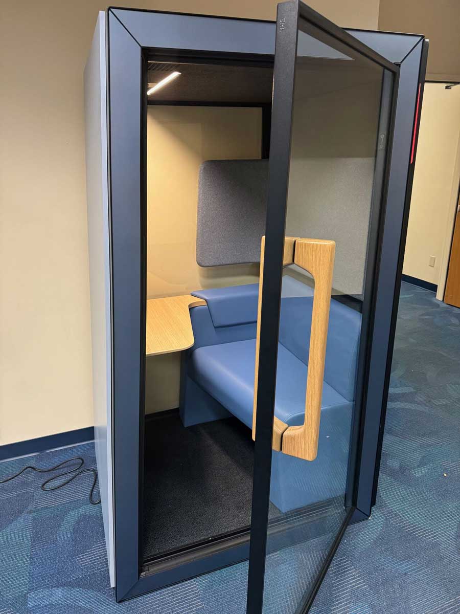 Introducing New State-of-the-Art Quiet Booths for Enhanced Library