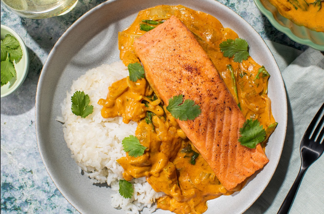 Home Chef Collaboration With Delish Delivers Coconut Curry Salmon