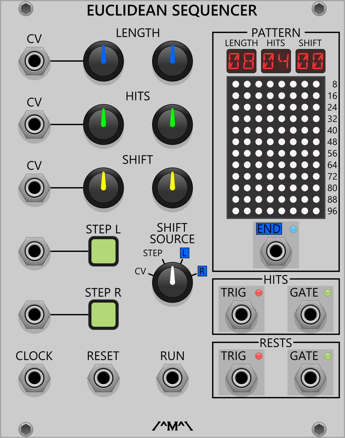VCV Library Count Modula Euclidean Sequencer