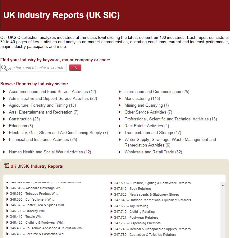Trial access to IBIS World EResources University of Edinburgh
