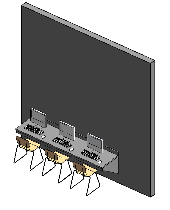 Dynamic Computer Desk With Chairs In Revit Free Download! (992.00 KB