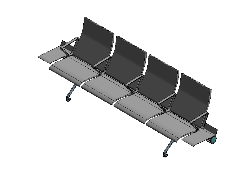 Waiting Chair Furniture In Revit 3d In Revit Free Download! (7.90 MB