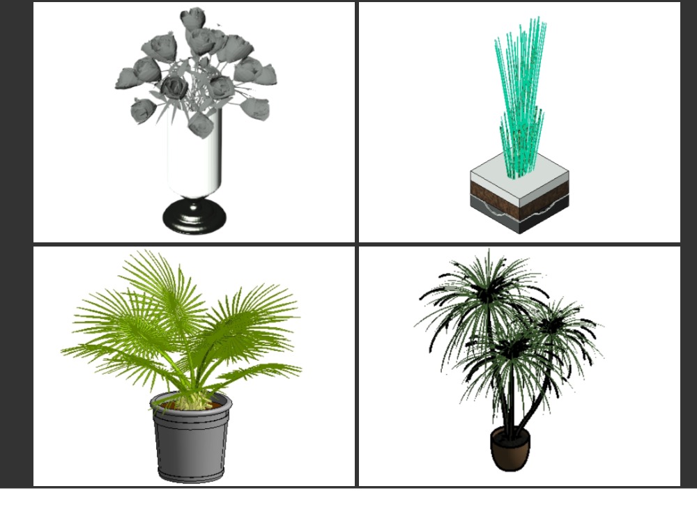 Revit Families And BIM Objects From Plants For Indoors